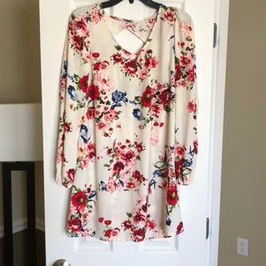 Long sleeve floral dress